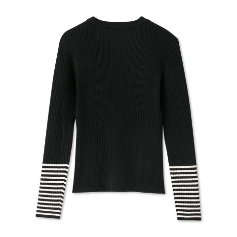 レディース　袖切り替えニットプルオーバー（tenderly）