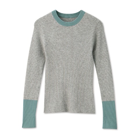 レディース　袖切り替えニットプルオーバー（tenderly）