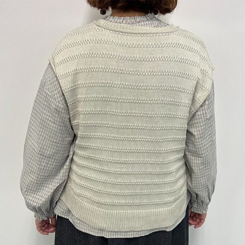 レディース　ニットベスト　（Mushroom)