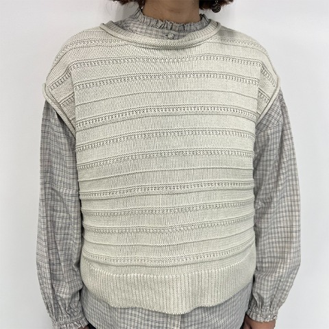 レディース　ニットベスト　（Mushroom)