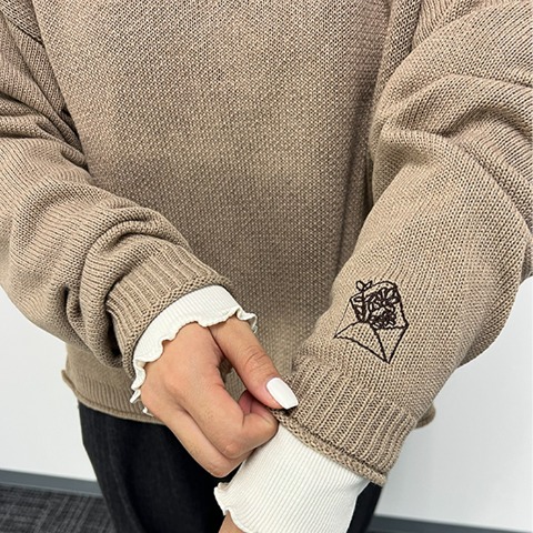 レディース　ロゴニットプルオーバー（Mushroom）