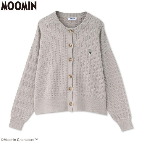 レディース　ケーブルニットカーディガン（ムーミン）