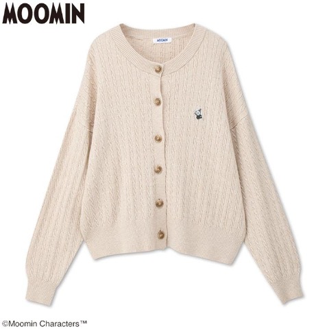 レディース　ケーブルニットカーディガン（ムーミン）