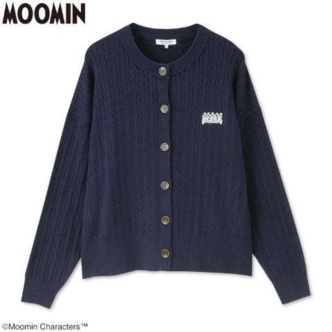 レディース　ケーブルニットカーディガン（ムーミン）