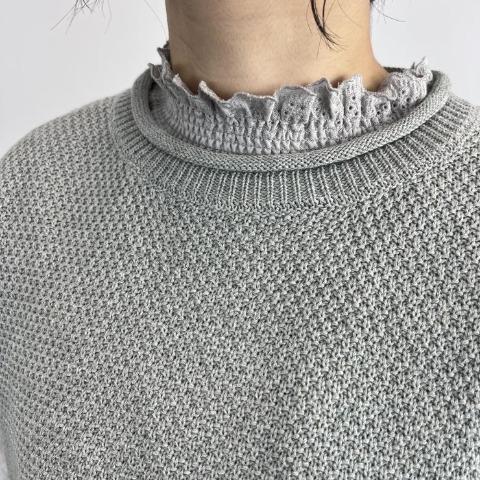 レディース　ニットベスト　（Mushroom)