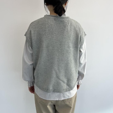 レディース　ニットベスト　（Mushroom)
