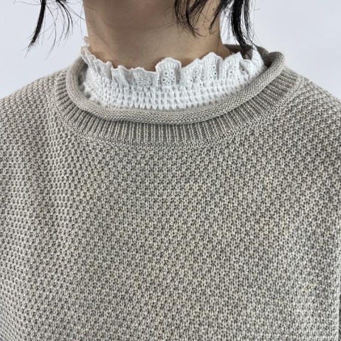 レディース　ニットベスト　（Mushroom)