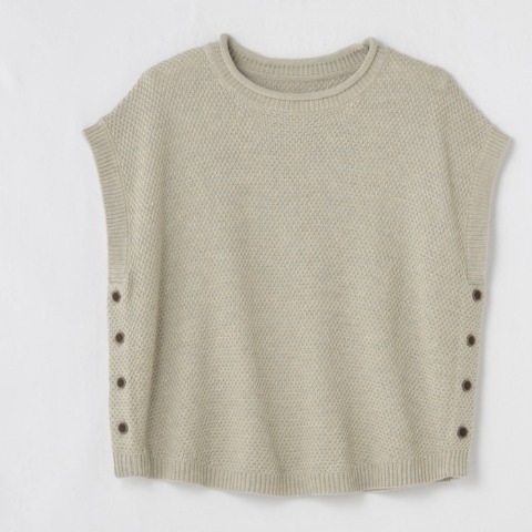 レディース　ニットベスト　（Mushroom)
