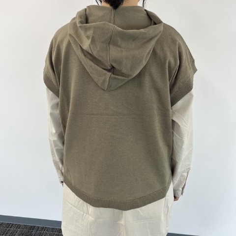 レディース　ニットベスト（Mushroom)