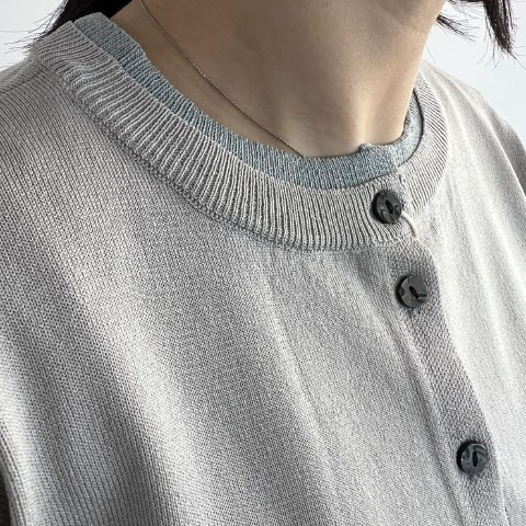 レディース　前後2WAYニットカーディガン（Mushroom）