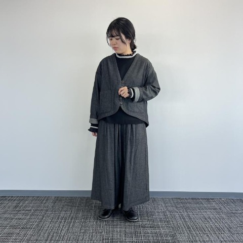 レディース　前後2WAYニットカーディガン（Mushroom）