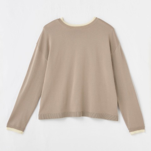 レディース　前後2WAYニットカーディガン（Mushroom）