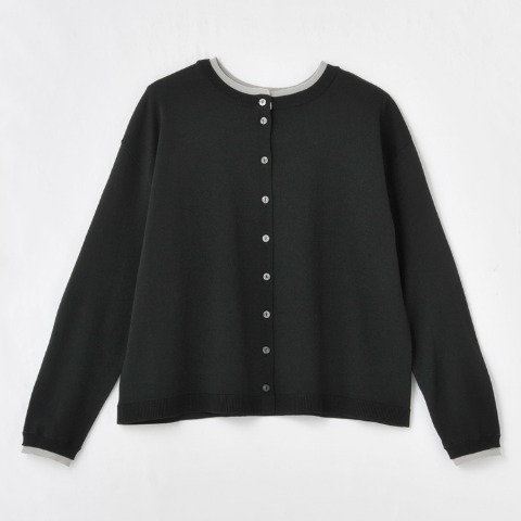 レディース　前後2WAYニットカーディガン（Mushroom）