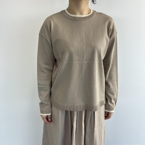 レディース　前後2WAYニットカーディガン（Mushroom）