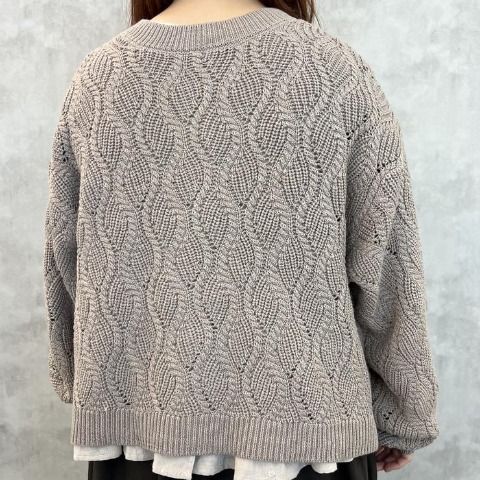 レディース　ニットカーディガン（まきみさき×Mushroom）