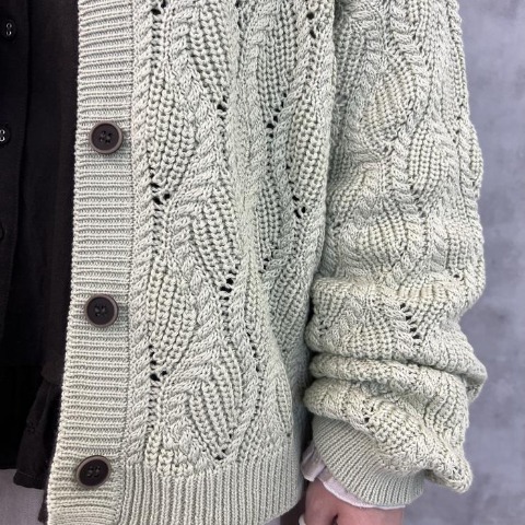 レディース　ニットカーディガン（まきみさき×Mushroom）