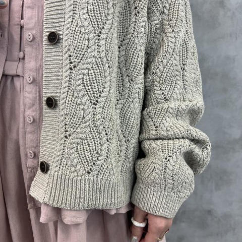 レディース　ニットカーディガン（まきみさき×Mushroom）