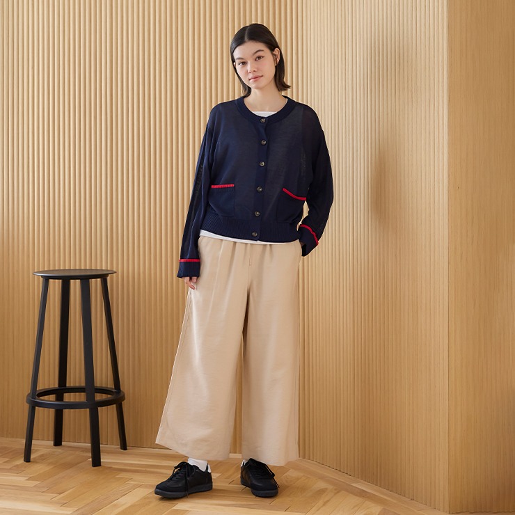 埋められないラインカーディガン ラインカーディガン ネイビーのレンタル／制服レンタルサイトNANCHA
