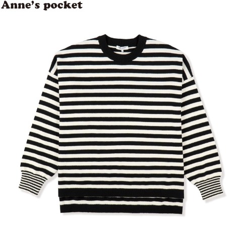 レディース　ボーダー柄ニットプルオーバー　(Anne's pocket)