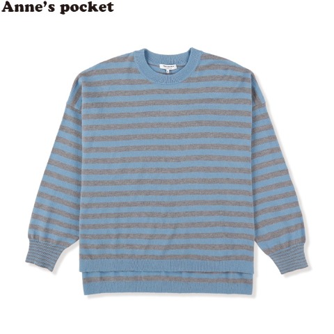 レディース　ボーダー柄ニットプルオーバー　(Anne's pocket)