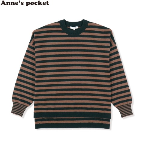 レディース　ボーダー柄ニットプルオーバー　(Anne's pocket)