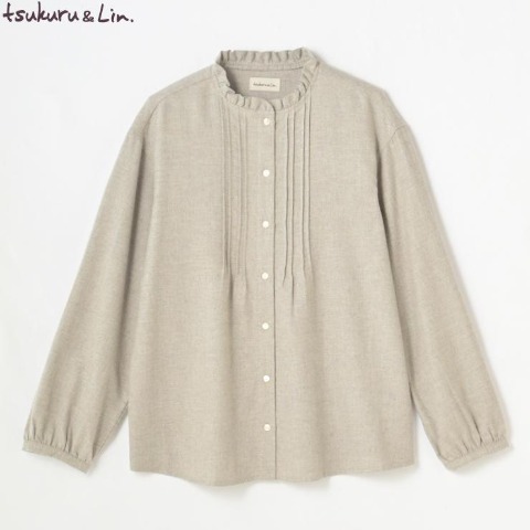 レディース　フリルブラウス（tsukuru＆Lin.）