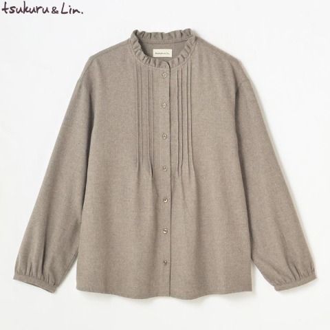 レディース　フリルブラウス（tsukuru＆Lin.）