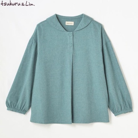 レディース　セーラー襟ブラウス　（tsukuru＆Lin.）