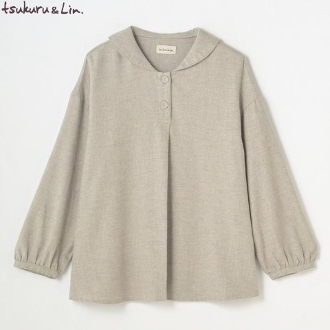 レディース　セーラー襟ブラウス　（tsukuru＆Lin.）