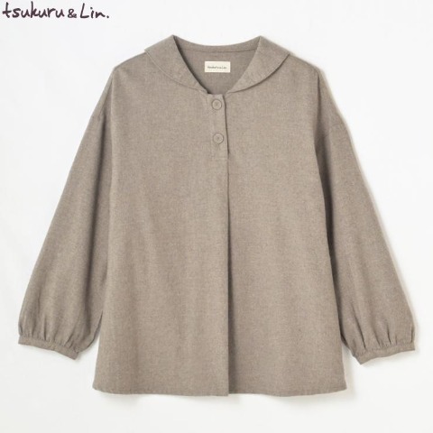 レディース　セーラー襟ブラウス　（tsukuru＆Lin.）