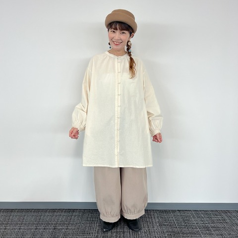 レディース　ループボタンチュニック（Mushroom）