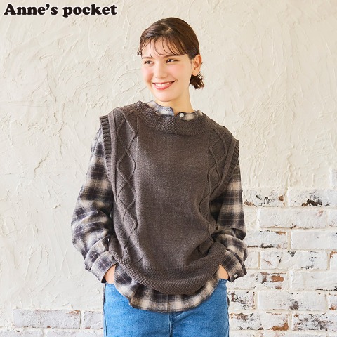 レディース　チェックネルシャツ　(Anne's Pocket)