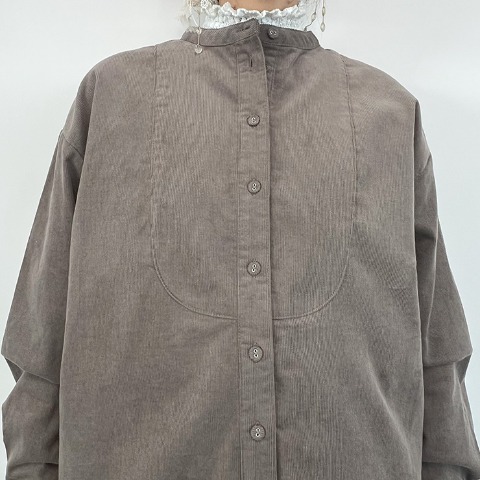 レディース　コーデュロイチュニックシャツ（Mushroom）