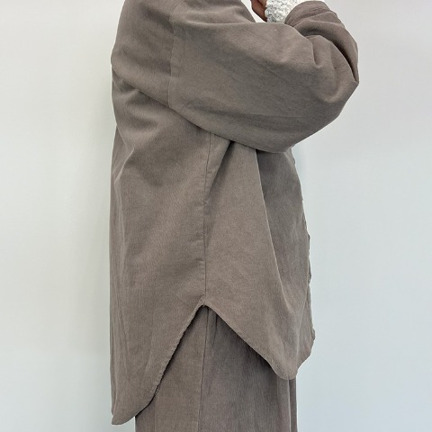 レディース　コーデュロイチュニックシャツ（Mushroom）