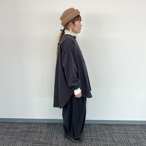 レディース　コーデュロイチュニックシャツ（Mushroom）