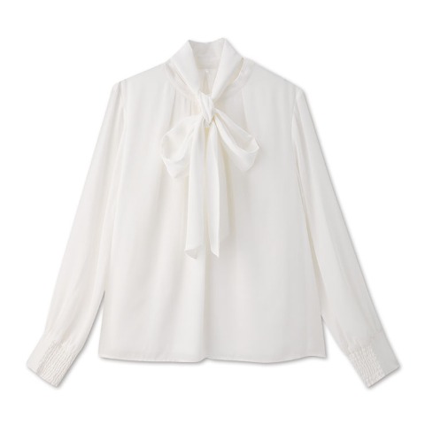 レディース　ボウタイブラウス