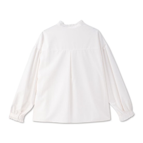 レディース　襟レースブラウス