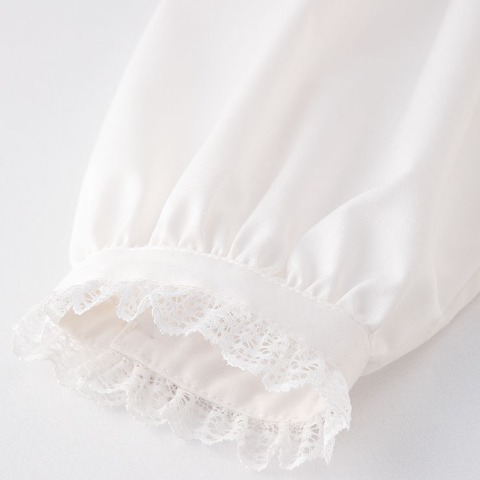 レディース　襟レースブラウス