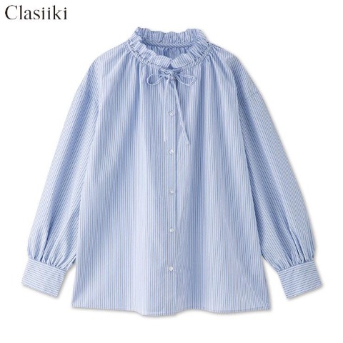 レディース　襟フリルシャツ（Clasiiki）