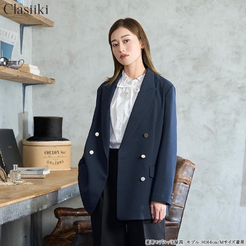 レディース　襟フリルシャツ（Clasiiki）