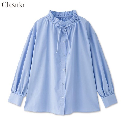 レディース　襟フリルシャツ（Clasiiki）