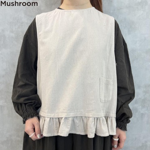 レディース　ベスト（まきみさき×Mushroom)