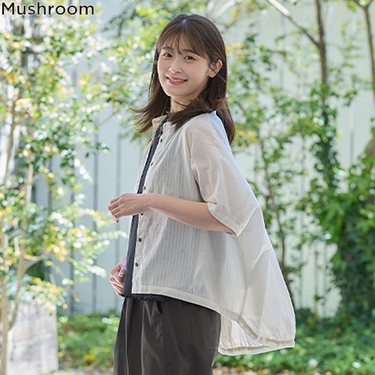 レディース シアーコクーンシャツ （Mushroom） | シャンブル