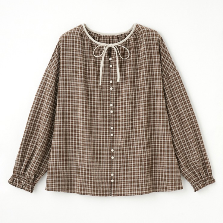 レディース 前後2WAY配色ブラウス（まきみさき×Mushroom) | シャンブル