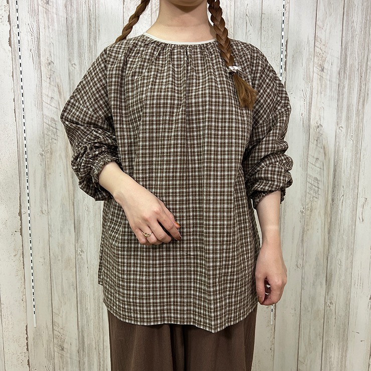 レディース 前後2WAY配色ブラウス（まきみさき×Mushroom) | シャンブル