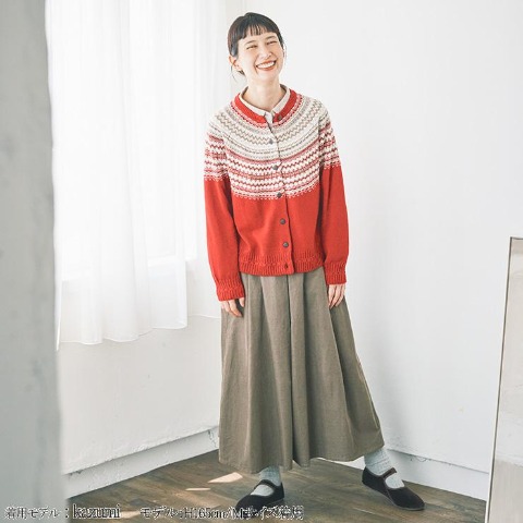 レディース　コーデュロイタックワイドパンツ（tsukuru&Lin.）