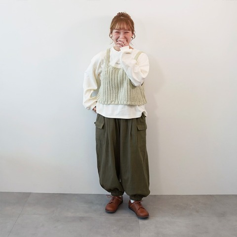レディース　カーゴパンツ（まきみさき×Mushrooom）