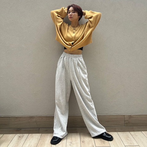 レディース　裾ドロストスウェットパンツ（忍舞）