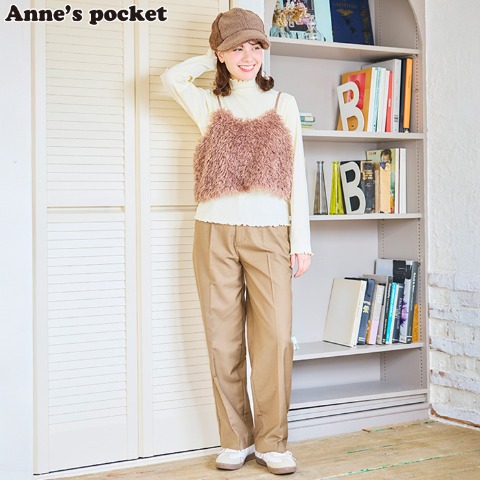 レディース　タックワイドパンツ　(Anne's Pocket)