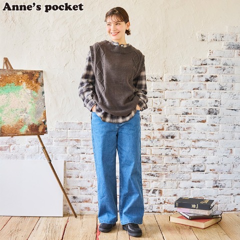 デニムワイドパンツ(Anne's Pocket)